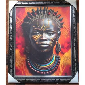 SoftArts African Elegance Fiber Frame – Woman Portrait
