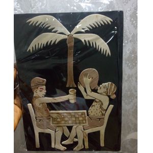 Handmade Art Work Of An African Couples Day Out